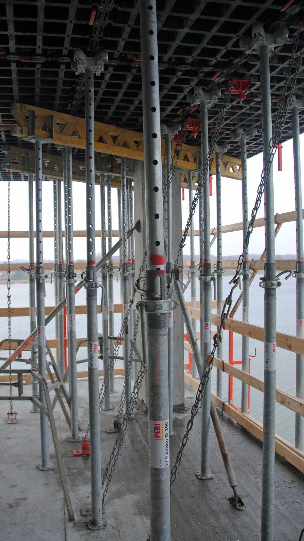 DUO anvendt som dækforskalling, understøttet med GT drager og PEP støtter