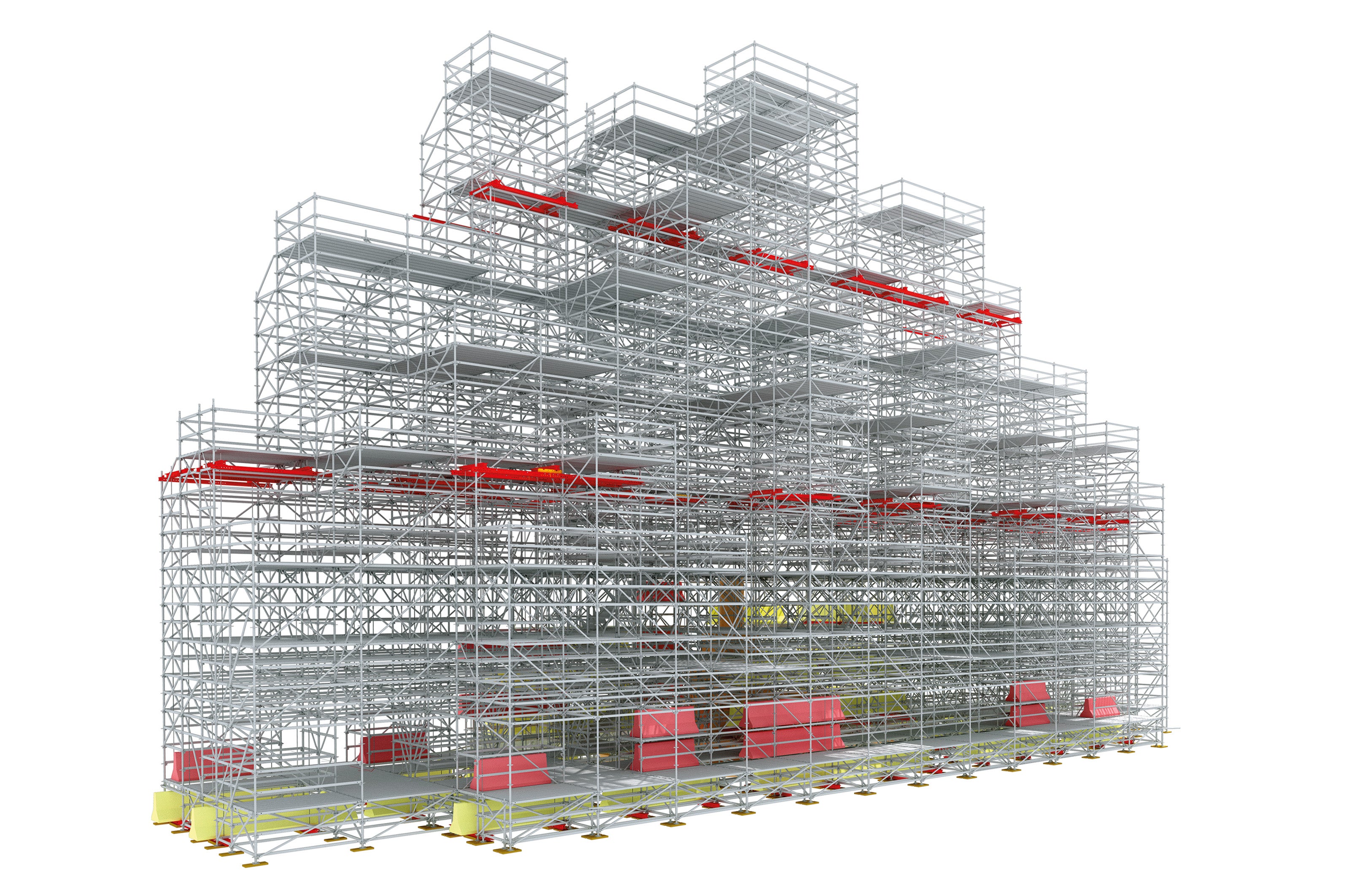 Das 3D-Modell lieferte eine grafische Darstellung aller potenziellen Hindernisse und damit wertvolle Erkenntnisse für die Planungs- und Installationsteams. <br/>(3D-Modell: PERI Iberia)
