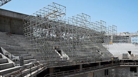 The multi-functional arena in Split, with seating for 12,500 spectators, was finished in time for the 2009 handball world championships which took place in Croatia.