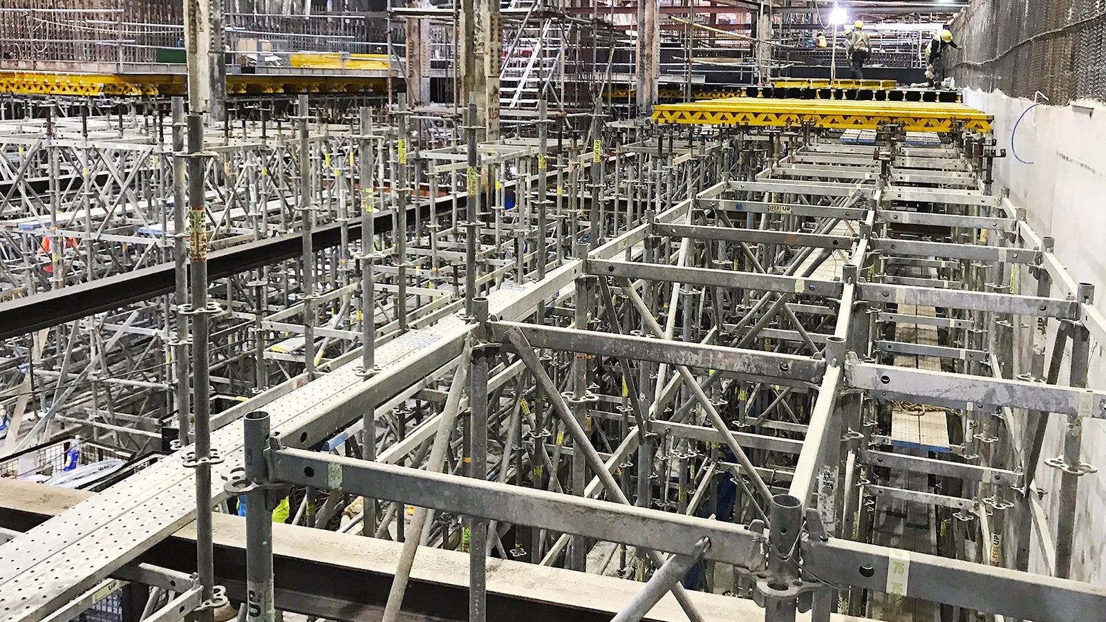 PERI UP Flex Shoring used for the RC Slab of the train station.