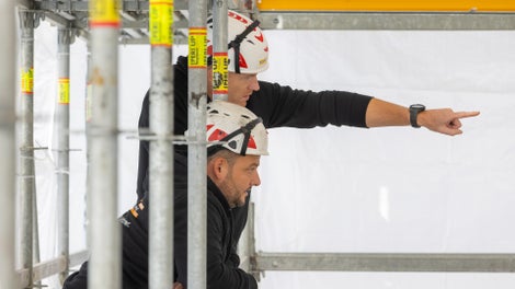 Die Dullenkopf Gerüstspezialisten unterstützten den Kinoumbau mit einer projektspezifisch ausgearbeiteten Gerüstlösung – auf Basis einer guten Planung und einer starken Zusammenarbeit aller Beteiligten vor Ort.