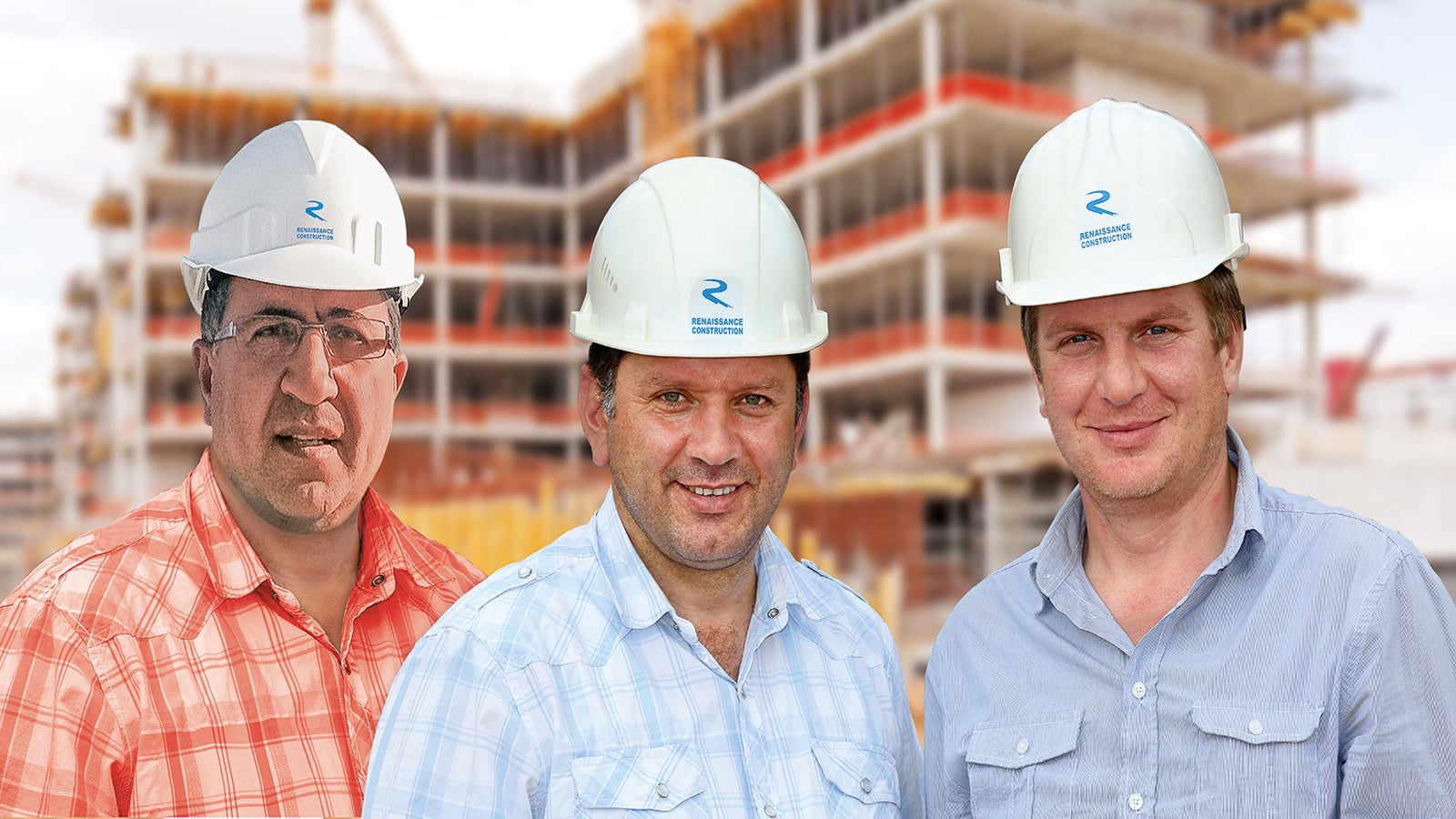 Cалман Исджен| заместитель руководителя проекта; Али Жалилов и Хасан Йилман| начальники участков