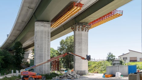 Immensitz Bridge A81, Geisingen, Germany | Quick and simple: 10 m cantilevered parapet daily