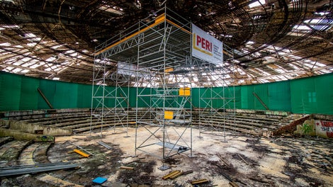 Модулната система скеле PERI UP Flex позволява максимална гъвкавост
