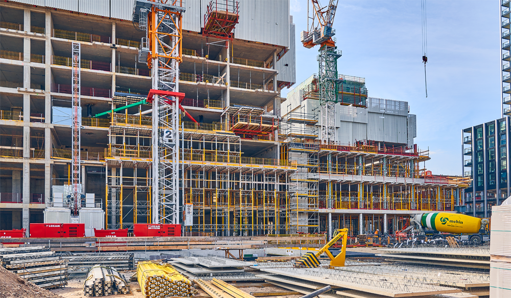 Beide torens worden gerealiseerd met behulp van PERI’s productportfolio.