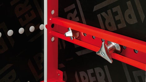 The LICO column tie bolts and nuts are permanently attached to all panels and cannot be lost.<br/>