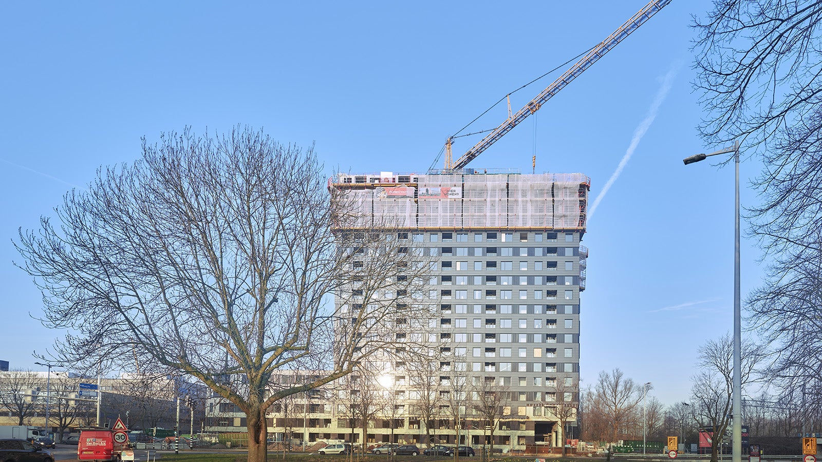 Het RCS Klimsysteem van PERI is ingezet bij de bouw van de woontoren in Utrecht aan de Gerbrandystraat.