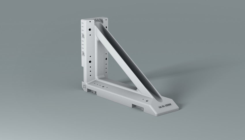 Equerre de rive PERI, légère et économique : l’équerre est optimisée pour créer des arrêts de dalles et de poutres, son utilisation est universelle et réutilisable et avec moins de 500 g, elle est très légère et se monte sans effort.