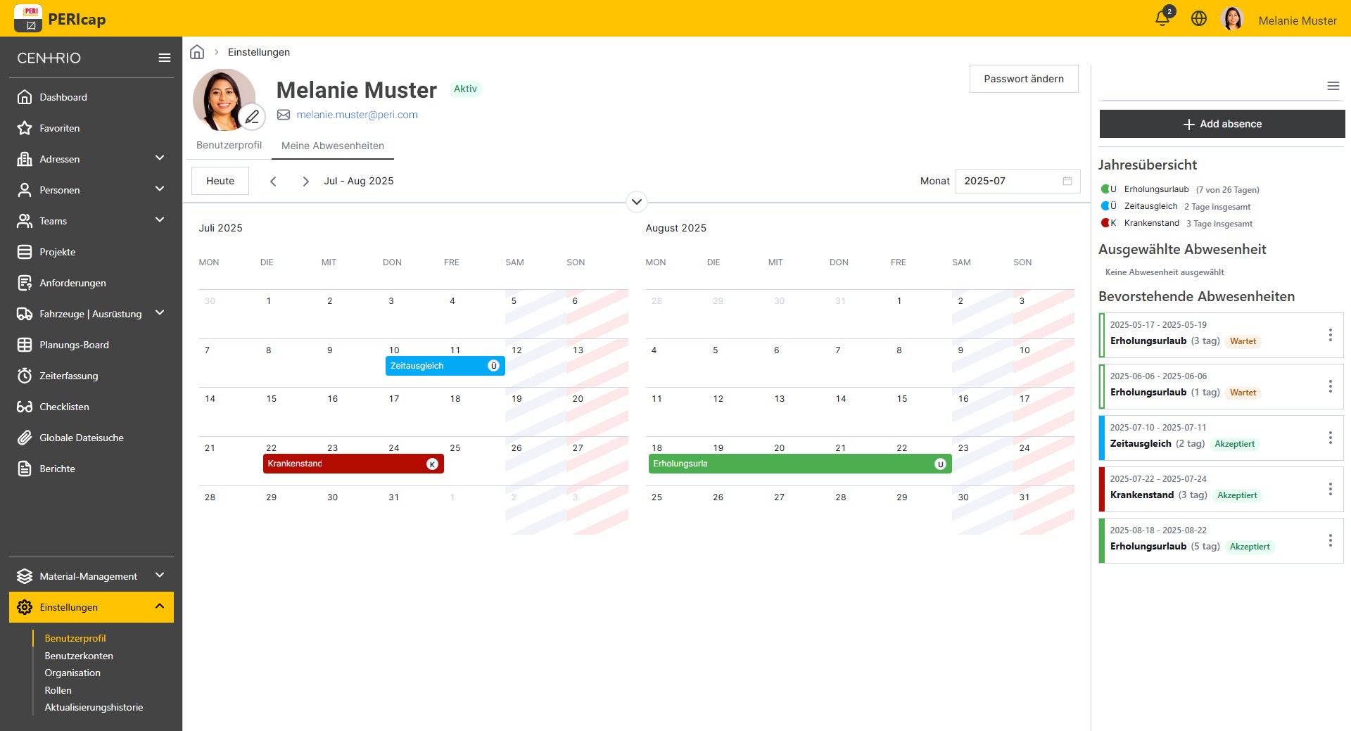 Digitales Personalmanagement erleichtert die Verwaltung von Abwesenheiten wie Urlaub und Krankheit durch automatisierte Prozesse. 