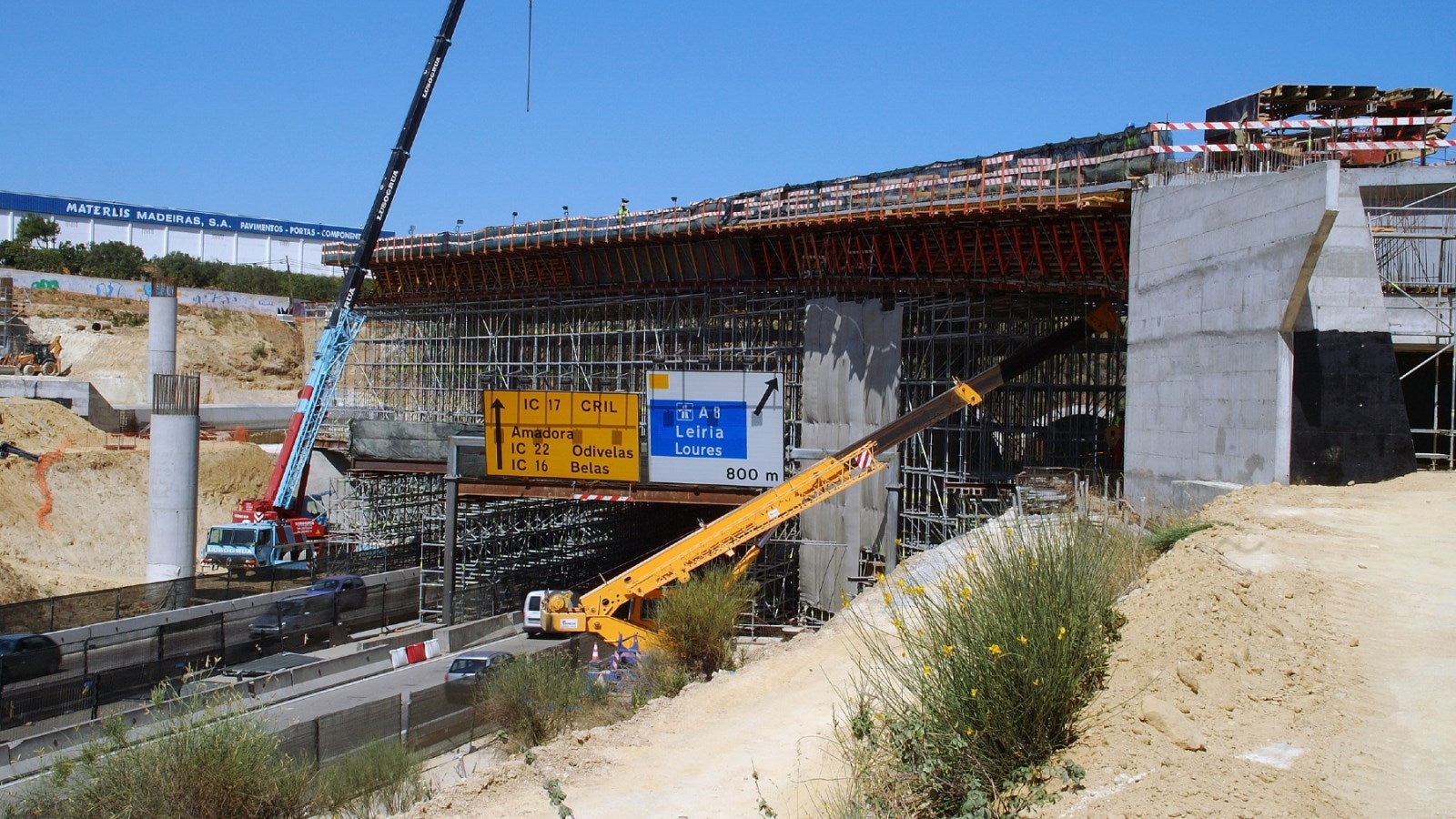 Faseamento construtivo da colocação dos módulos.