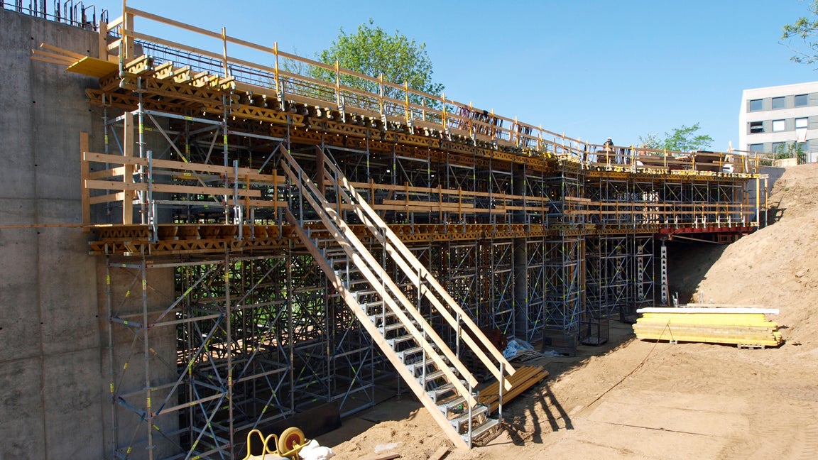 Varbergparken - Komplet opstilling med et ekstra niveau med arbejdsdæk. 