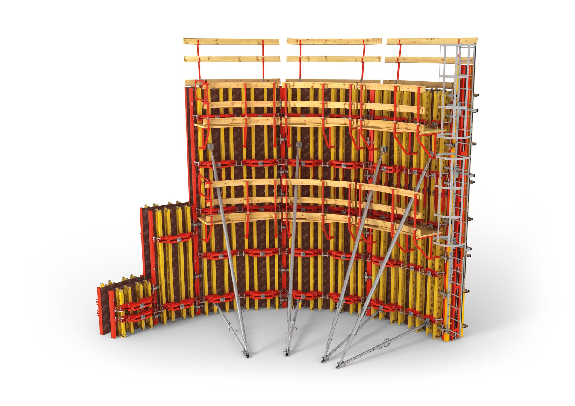 Mit der RUNDFLEX lassen sich runde Bauwerke ab 1 m Durchmesser schnell und effizient schalen<br/>