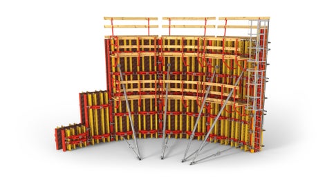 Mit der RUNDFLEX lassen sich runde Bauwerke ab 1 m Durchmesser schnell und effizient schalen<br/>