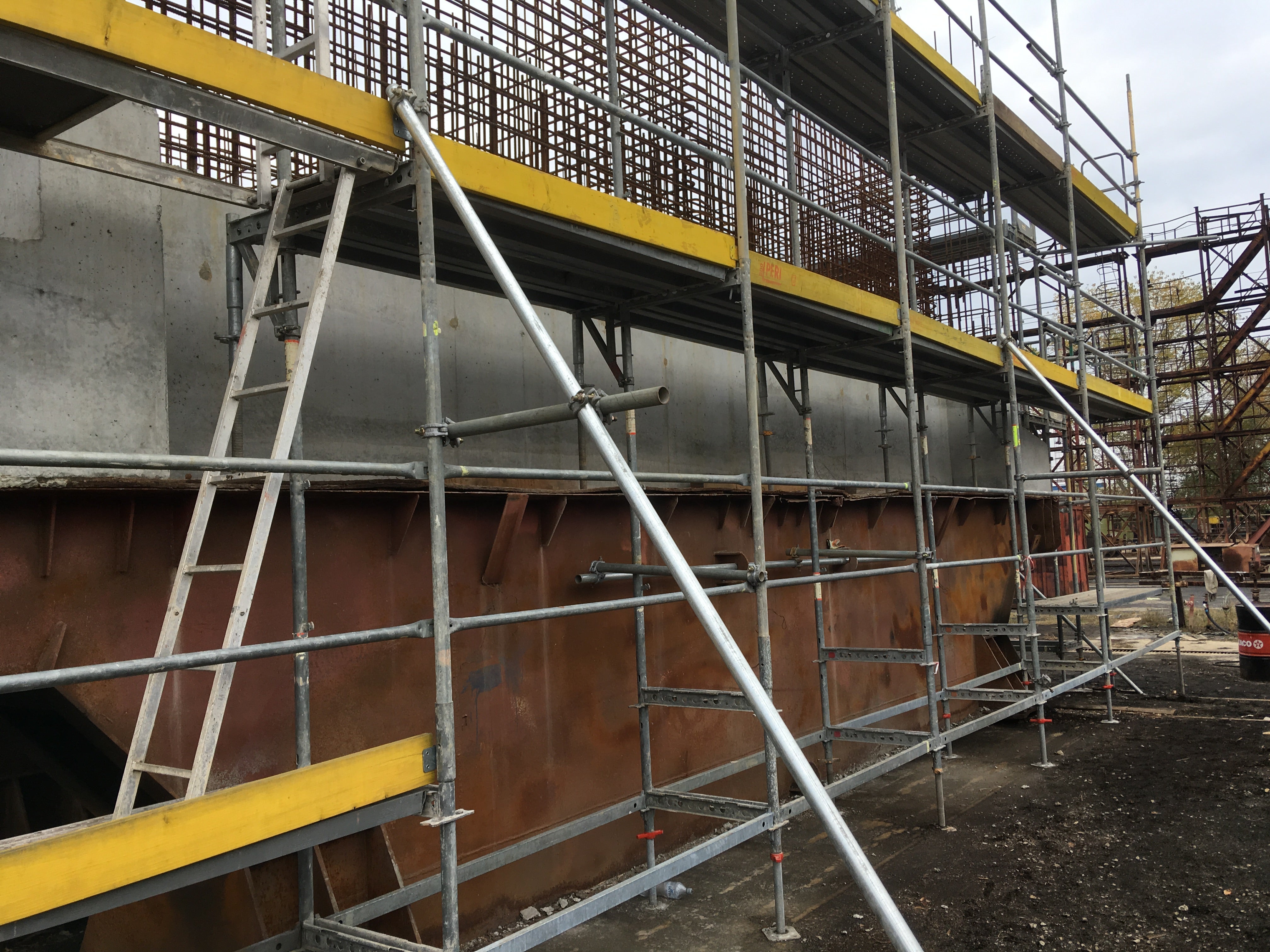 Изграждане на кесони, Терминал 2А, порт Бургас