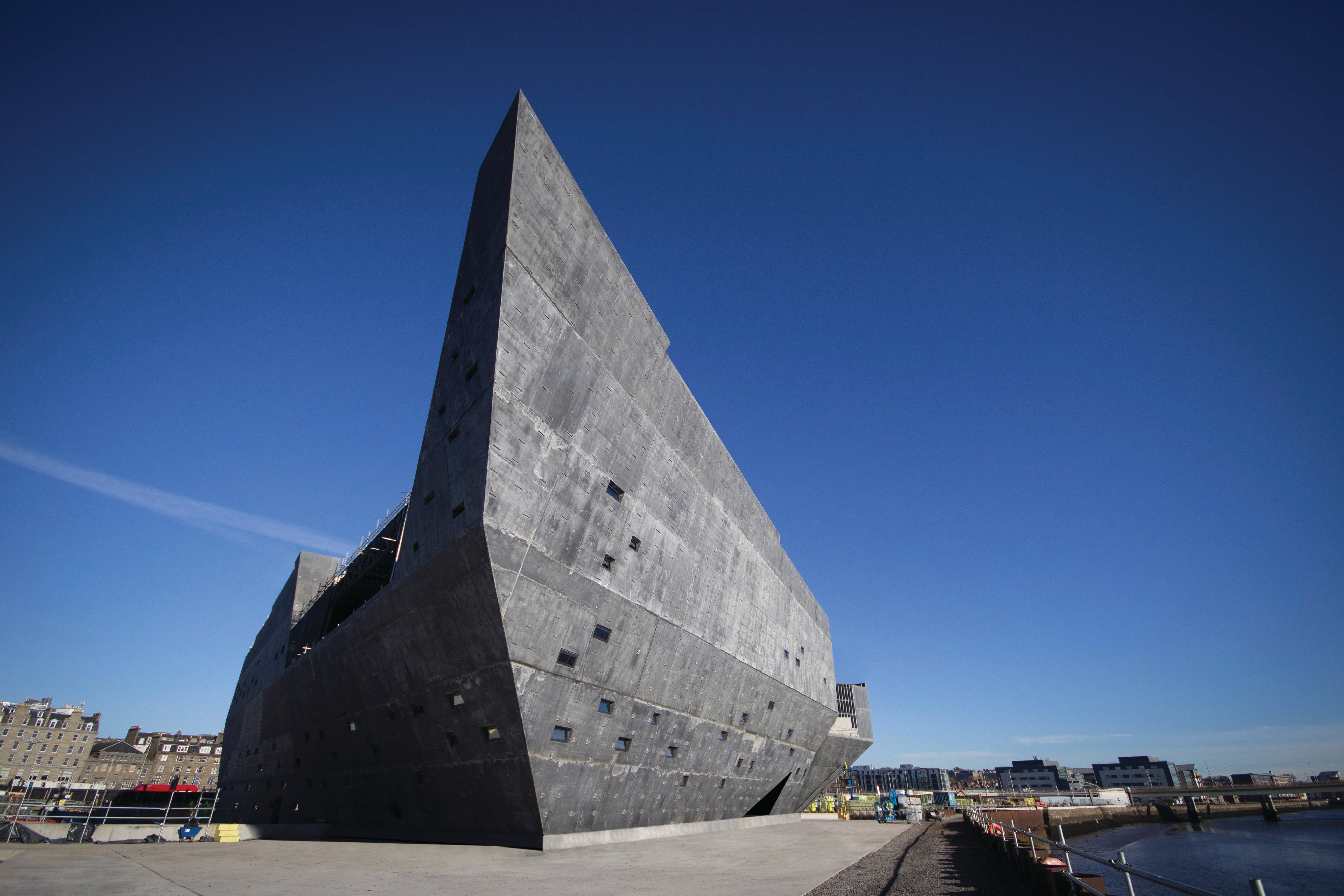 The completed V&amp;A Dundee museum.