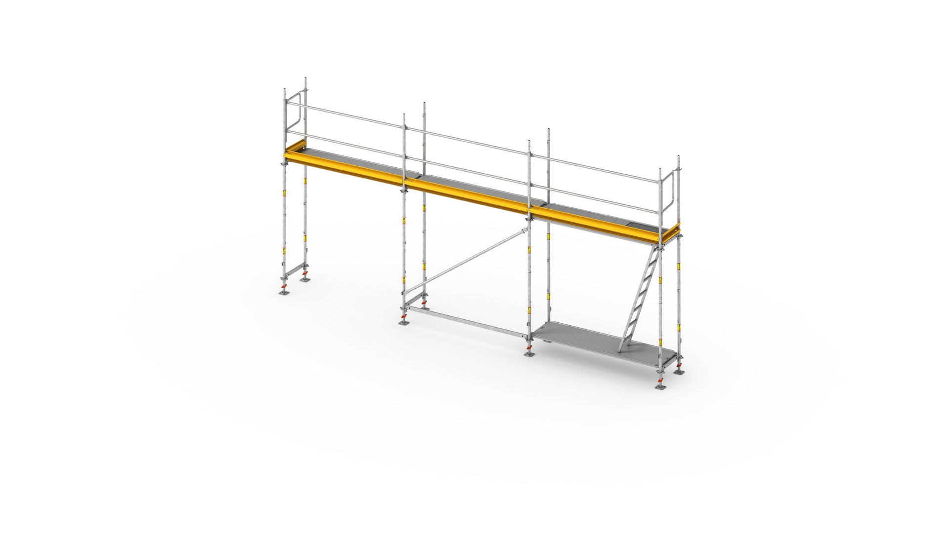 Mit dem PERI UP Fassadengerüst lassen sich Arbeiten an der Fassade in Rahmen- oder Stielbauweise schnell und sicher ausführen.