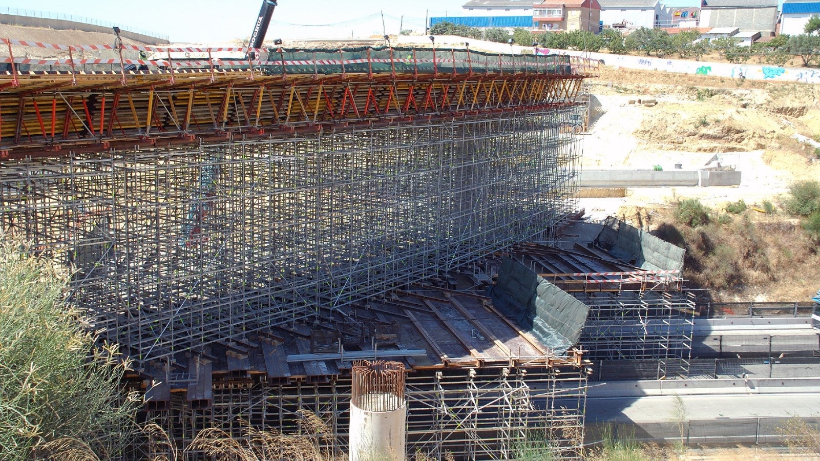 Faseamento construtivo da colocação dos módulos.