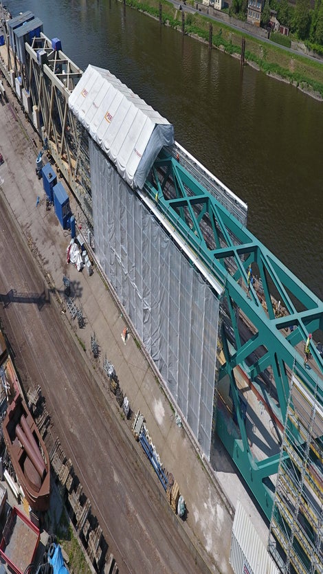 Železniční most, Děčín<br/>Zastřešení LGS