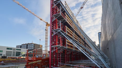 MAXIMO paneelbekisting is ook zeer geschikt als ruimte schaars is.