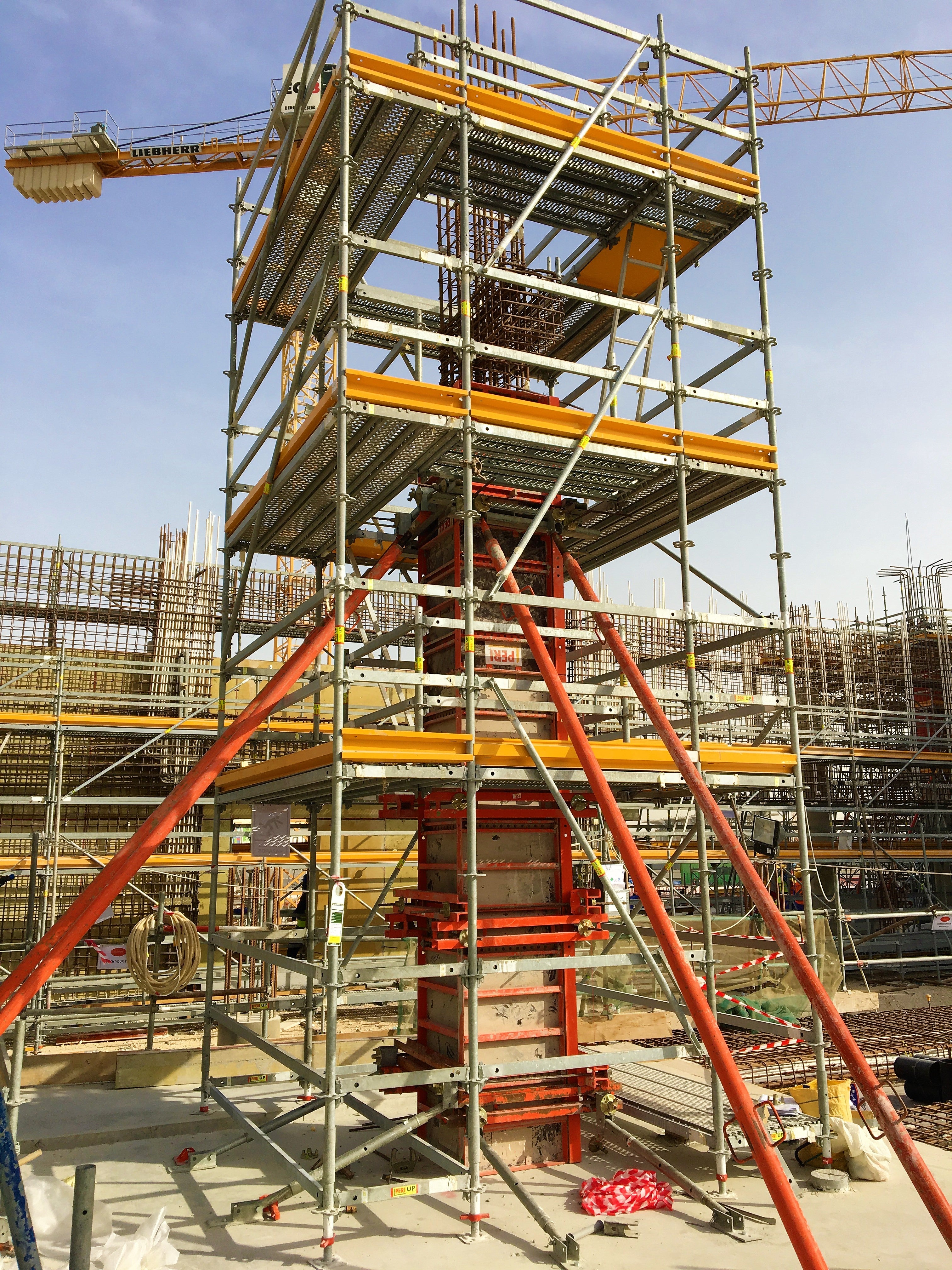 PERI UP Access Scaffold which could be lifted by crane without any dismantling is a proven success.