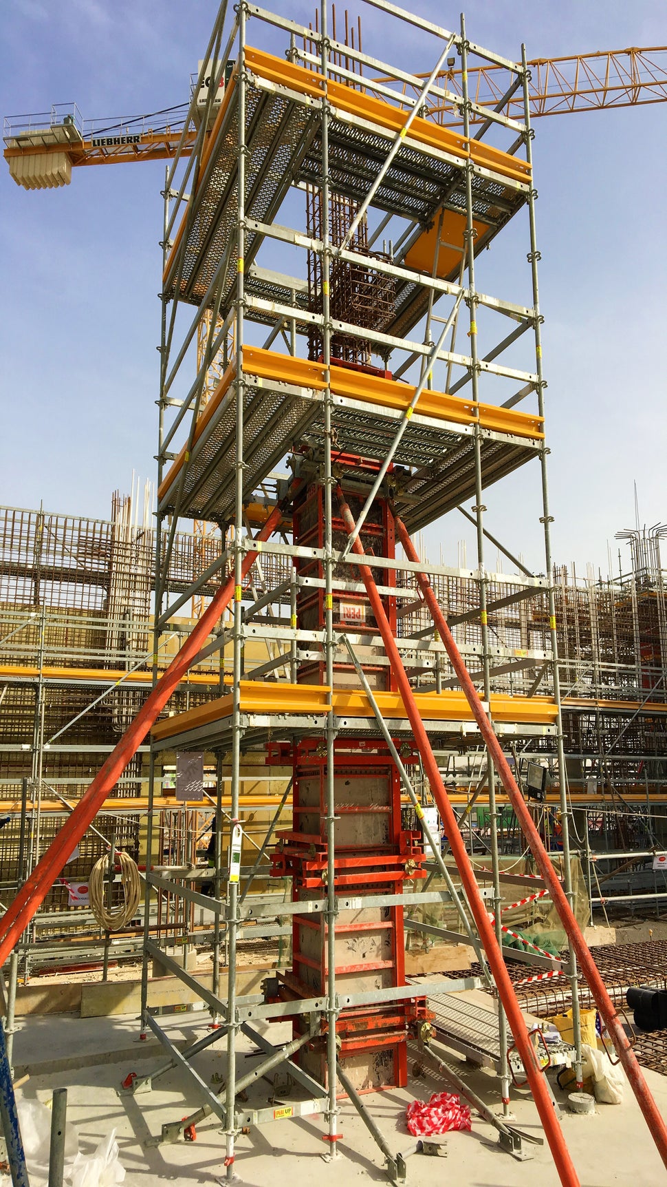 PERI UP Access Scaffold which could be lifted by crane without any dismantling is a proven success.
