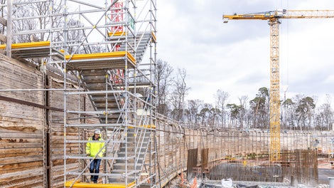 Herzstück der Anlage ist der dreizellige, 1.100 Meter lange Ringtunnel mit bis zu 6,3 Meter starken Wänden und Decken.