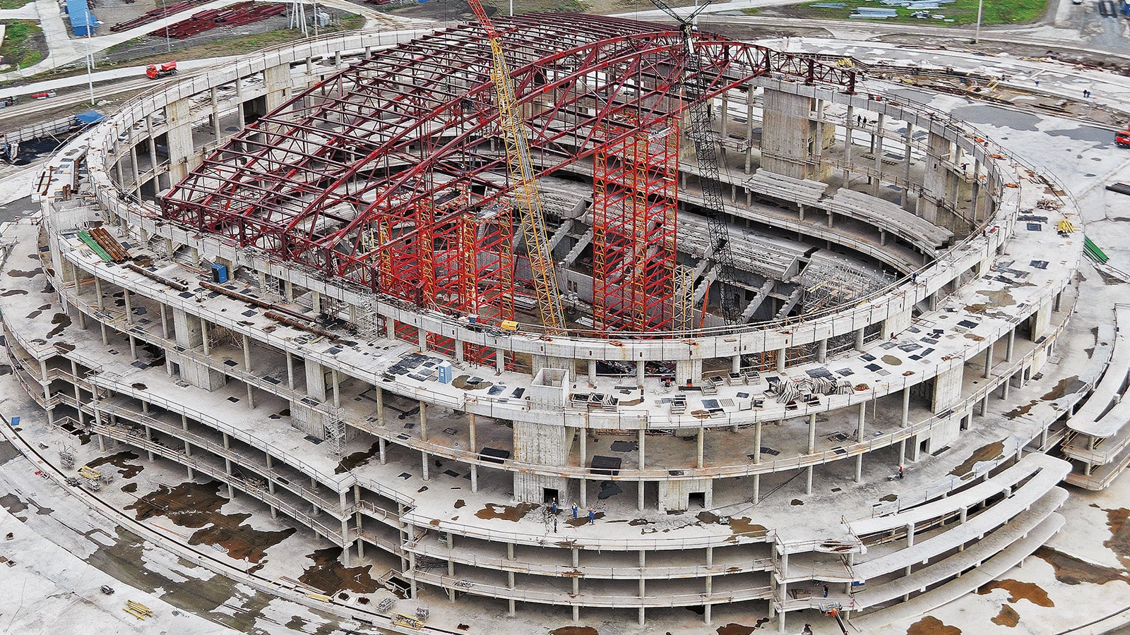 Башни высокой несущей способности PERI VARIOKIT VST воспринимали беспрецедентно высокие нагрузки.