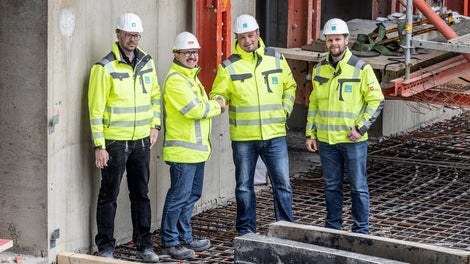 PERI stand dem Baustellenteam vor Ort immer zur Seite, hier Turm 2.