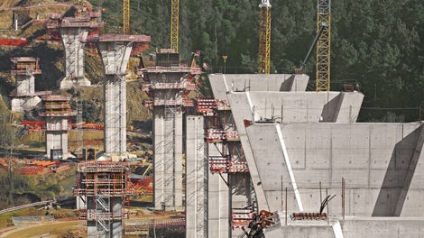 Vista geral da obra de Sul para Norte<br/>