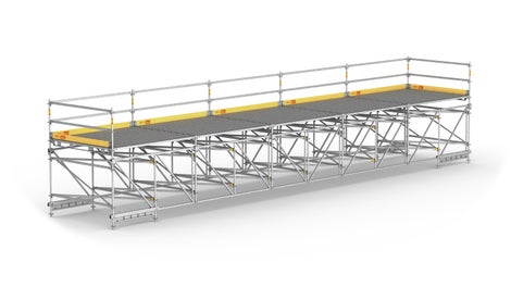 Für weitgespannte Arbeitsplattformen und temporäre Fußgängerbrücken