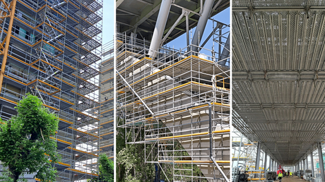 Il ponteggio multidirezionale PERI UP ha un’elevata flessibilità che consente una grande varietà di impieghi ed è la soluzione ideale per opere dalla pianta molto articolata. I componenti<br/>dell’impalcatura modulare PERI UP possono essere combinati inoltre con quelli in acciaio del sistema modulare per opere infrastrutturali VARIOKIT.