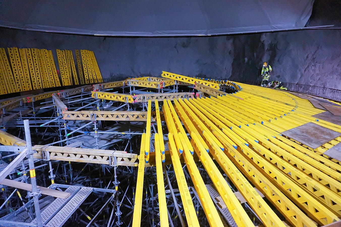 Kuppel til råtnetank forskales