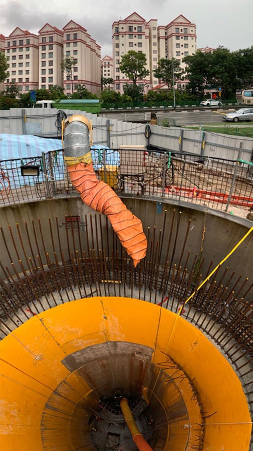 17 meters deep shaft along Upper Changi Road East – final cast completed