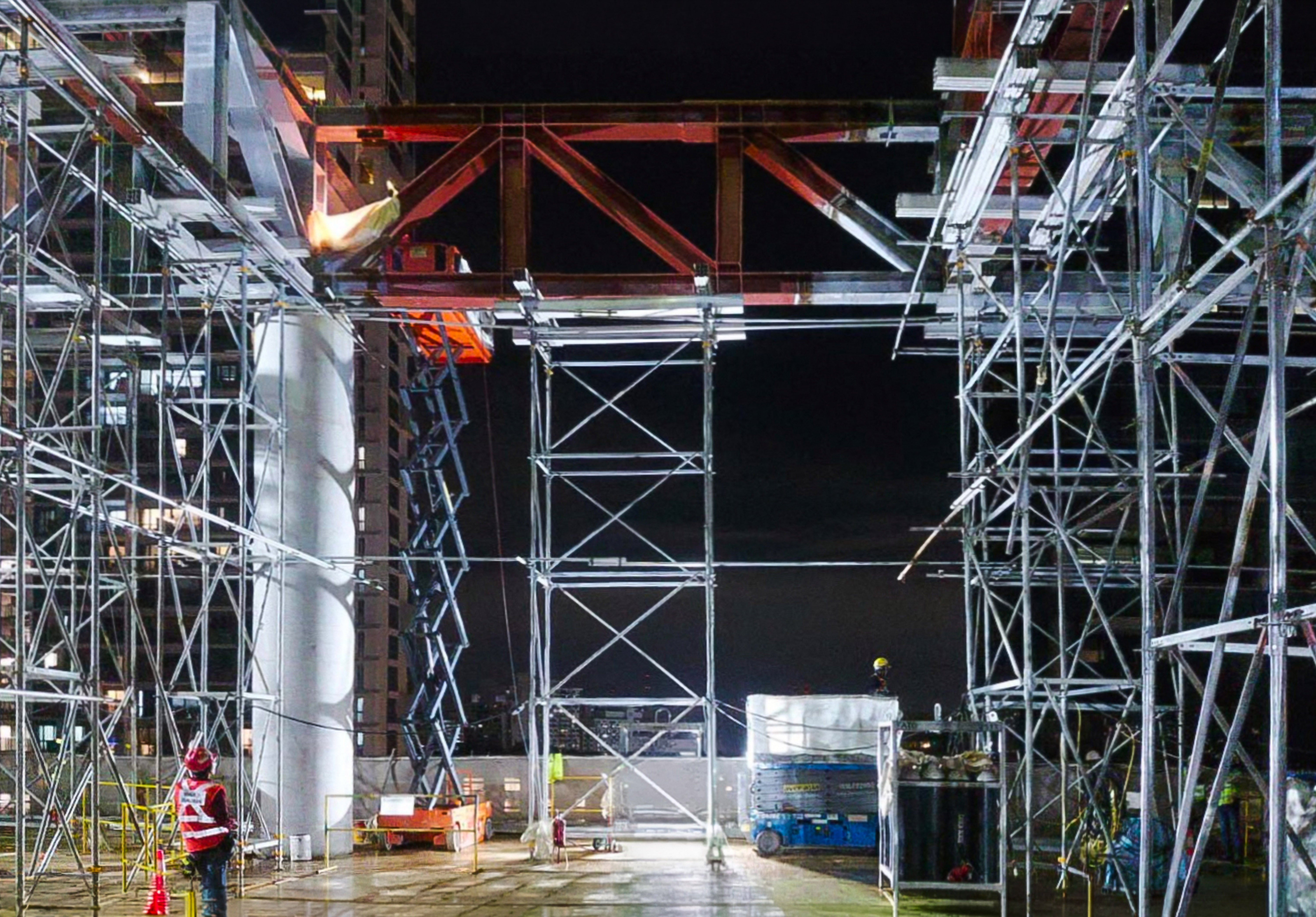 PERI Singapore supporting Truss shoring requirements of 8.7 meters high
