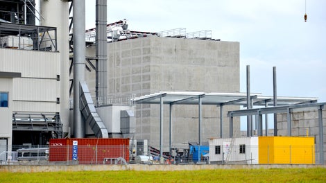 Site progression in March 2021 - bunker wall completed