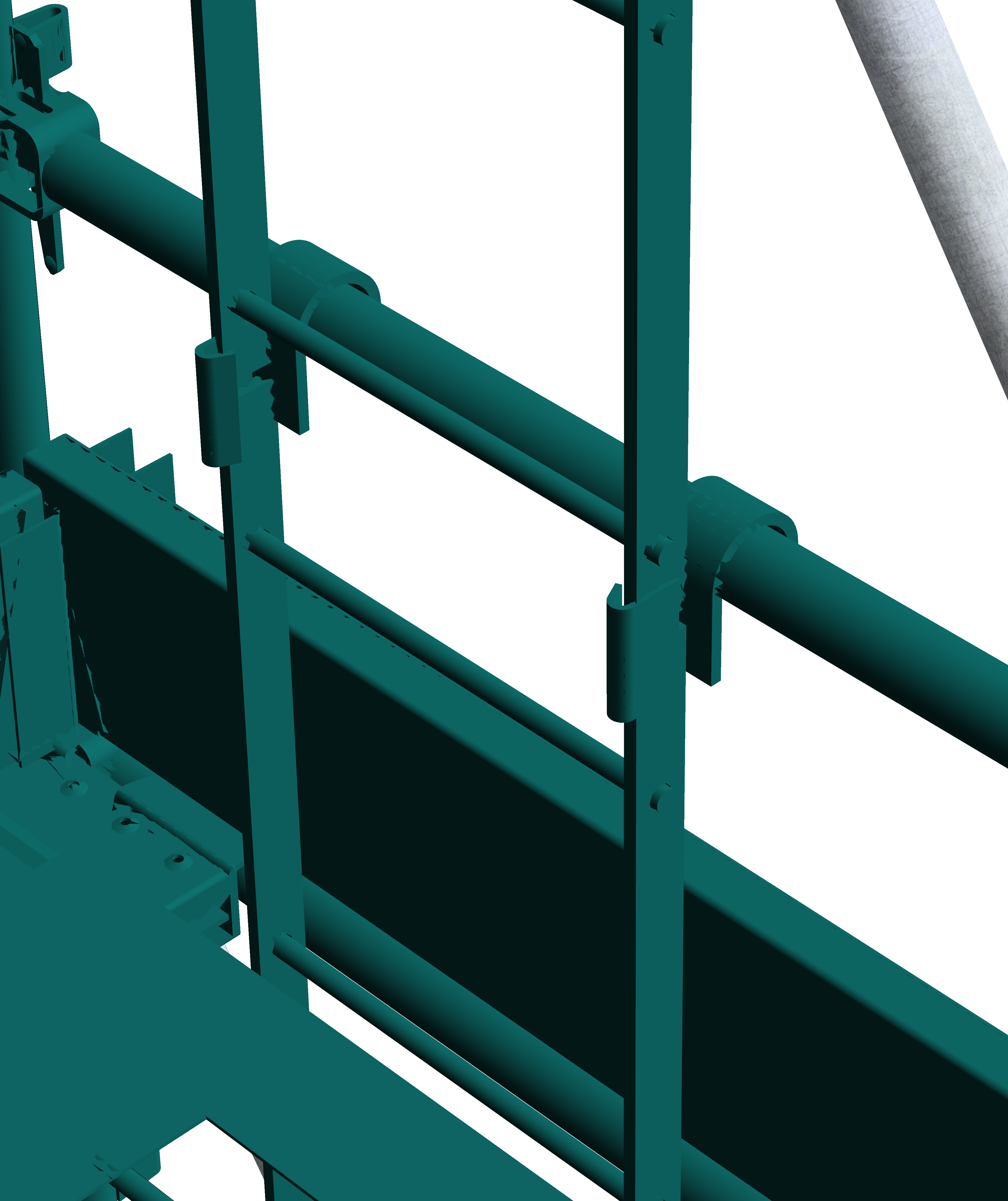 Access is easily covered with the interlocking design of the hook-on-ladders eliminating additional fittings which may obstruct the user in an un-safe manner.