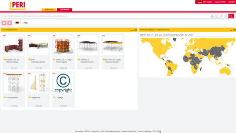 Various PERI products are available to choose from and download in the BIM CAD component library.