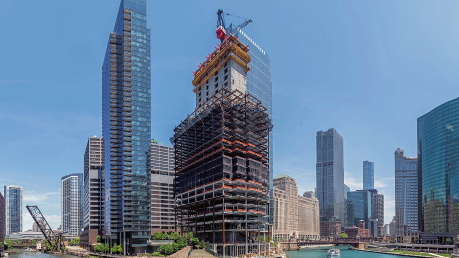 A 58-story building named after its primary tenant, Salesforce Tower includes 1.2 million ft2 of office space.