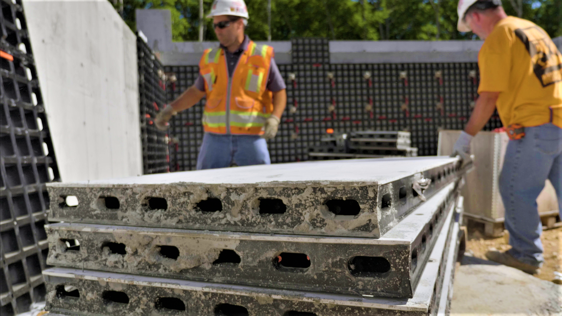 Made from a special fiber reinforced polymer, DUO concrete forms are light, strong and durable.