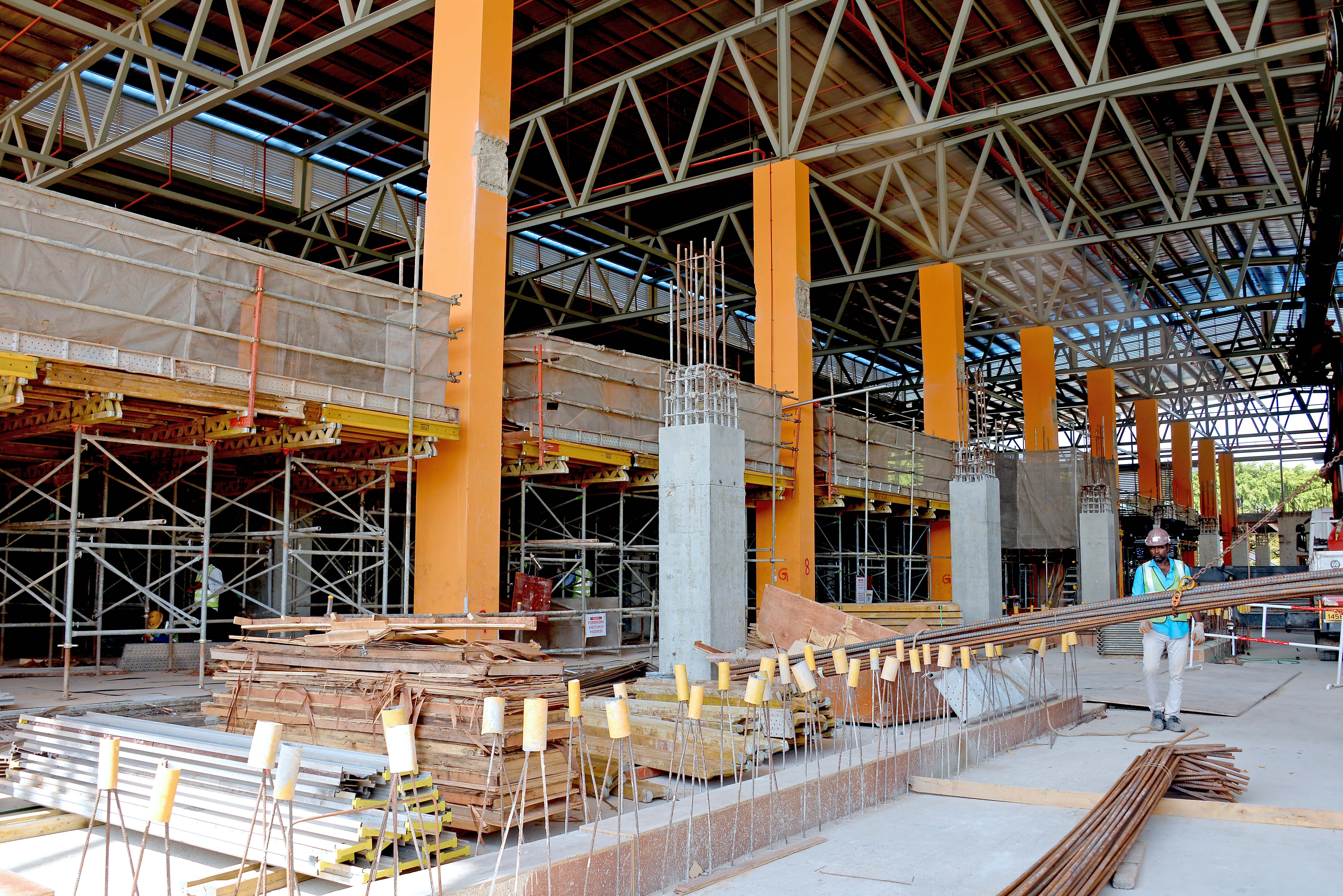 First area of production block casted - approximately 1100sqm