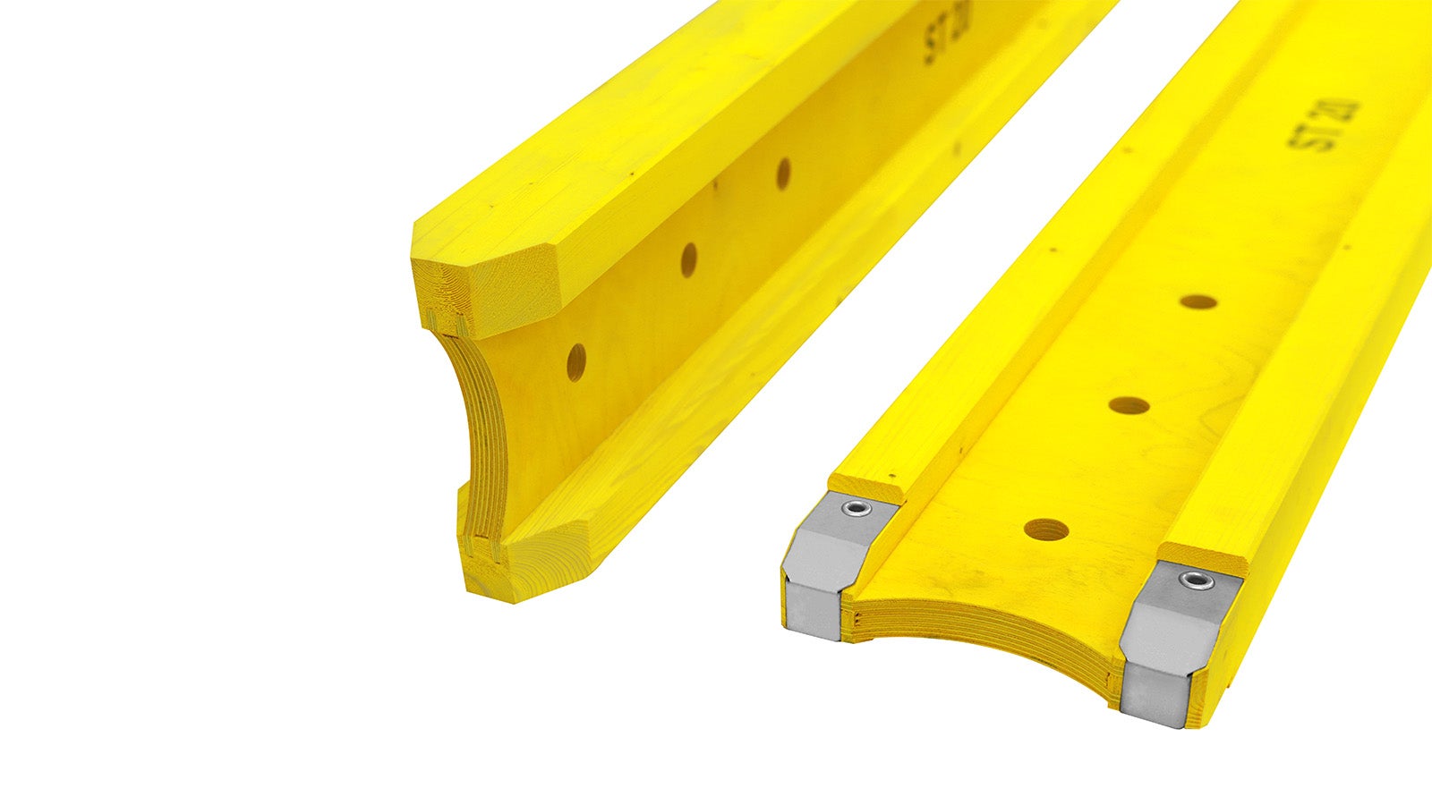 Существует 2 варианта балок: с наконечниками и без для разных условий эксплуатации