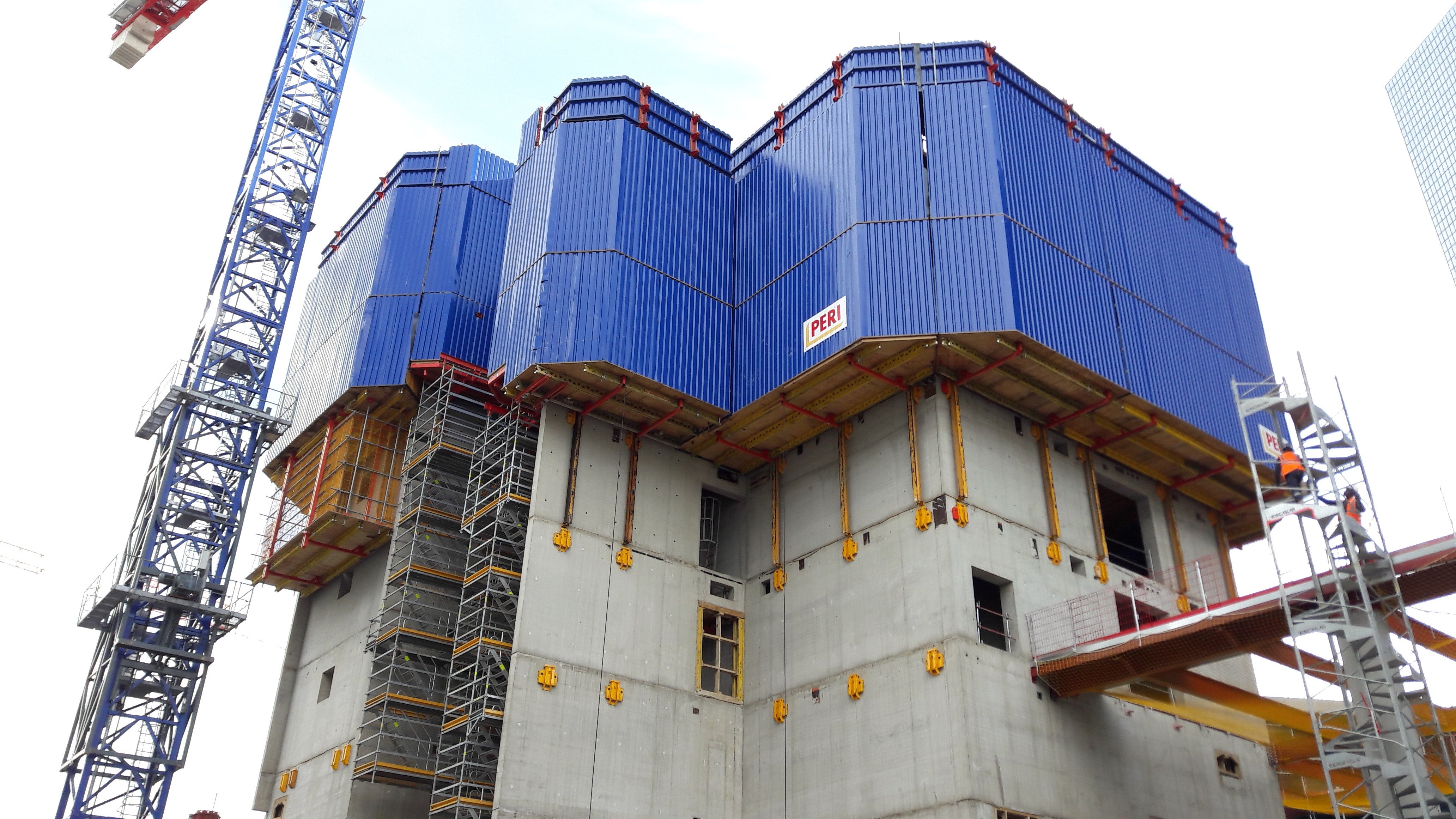 L'outil en fonctionnement : noyau A et noyau B, hissage pour la 5ème levée