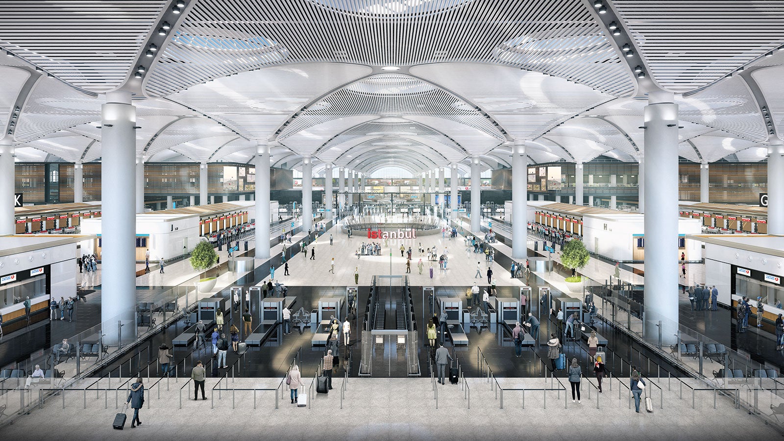 Istanbul Airport can accommodate 90 million passengers annually. A total of 13 different building contractors contributed to the completion using PERI systems. (Photo: İGA Havalimanları İnşaatı Adi Ortaklığı Ticari İşletmesi)