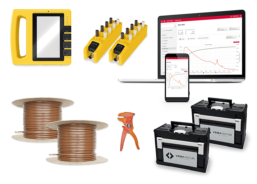 Temperature Sensor to optimise concreting process