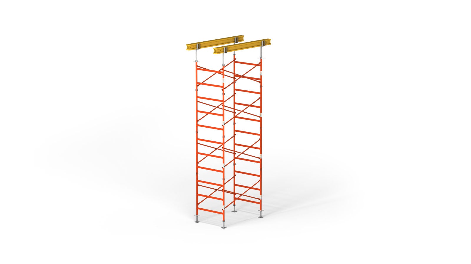 With a height of 9.65 m and a spindle extension of 0.65 m in total, a load capacity of up to 47.2 kN per post is achieved. This means you need fewer shoring towers and save material on your construction site.