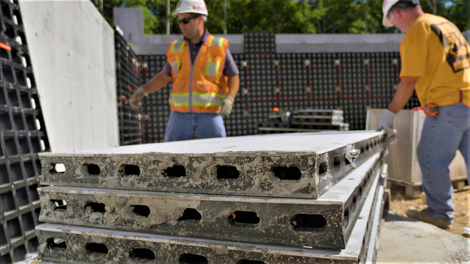 McCarthy is donating the labor and concrete and PERI is donating the formwork for the construction of the Crosby House.