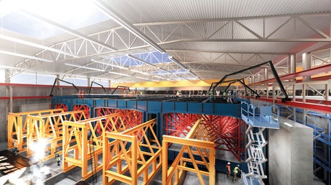 Elementide tootmishall.<br/>(Illustratsioon: Femern A/S)<br/>