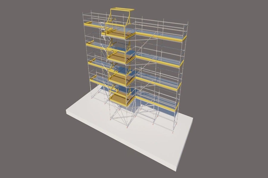 The PERI UP Loading Bay in a standard arrangement can be loaded up to 10kN/m²