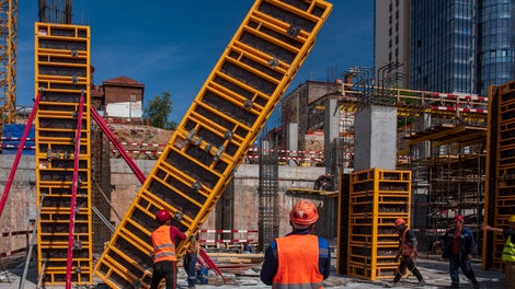 На объект было поставлено 780 м2 опалубки TRIO ST для одностороннего и двустороннего бетонирования.