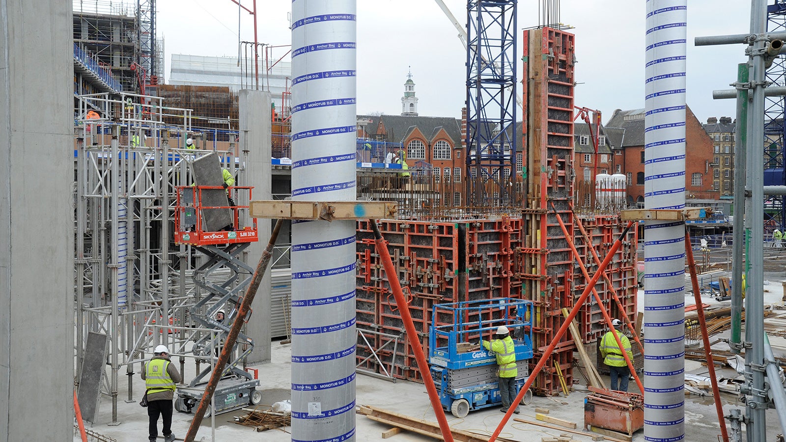 TRIO panels in use to construct the cores